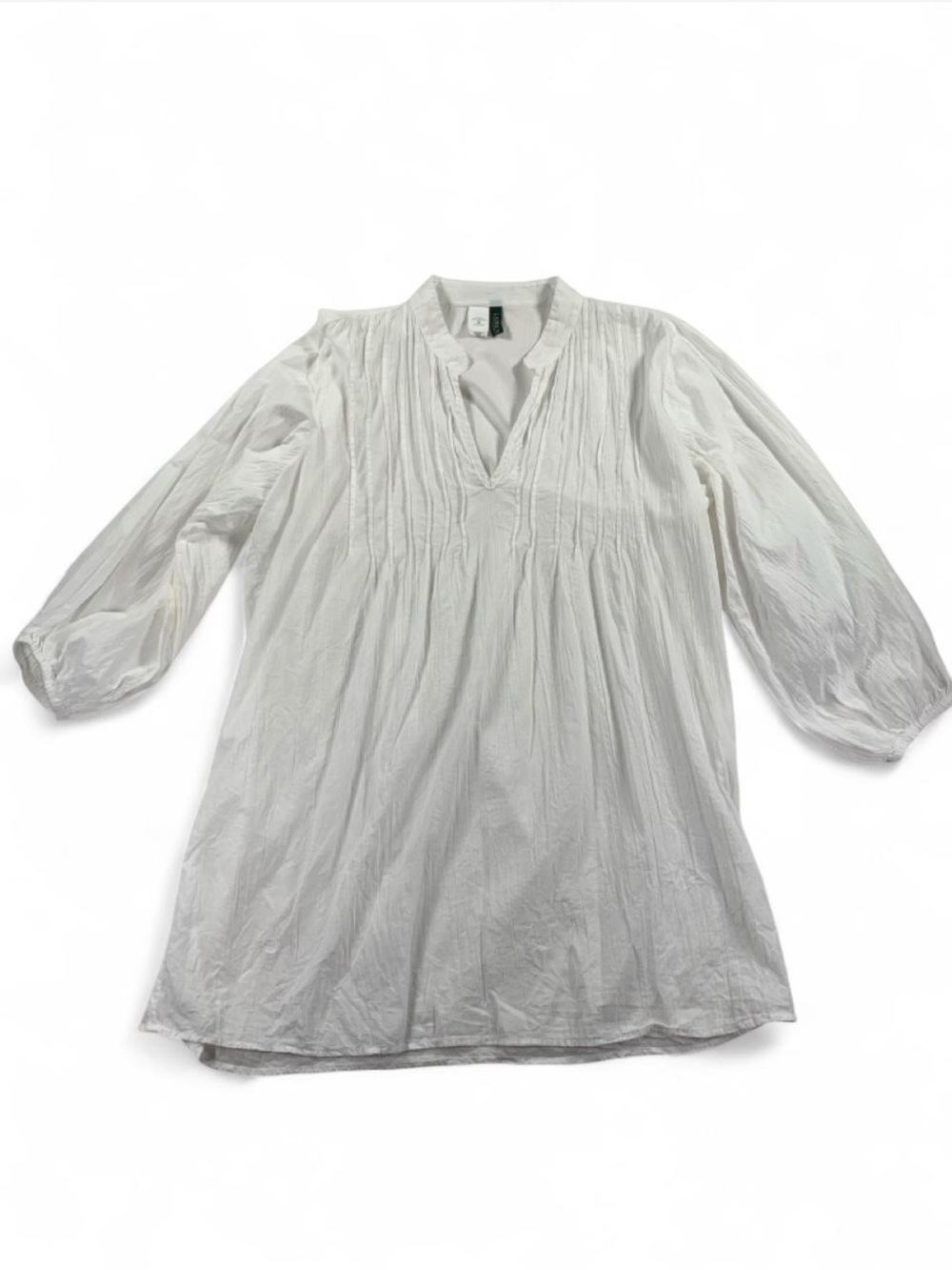 Ralph Lauren White Cotton Victorian Tunic Dress Heritage Lightweight Size XL